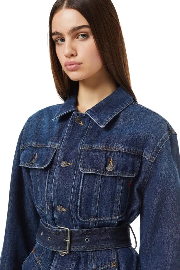 Diesel Deflaminia Trucker Coat Dark Blue Women Jackets