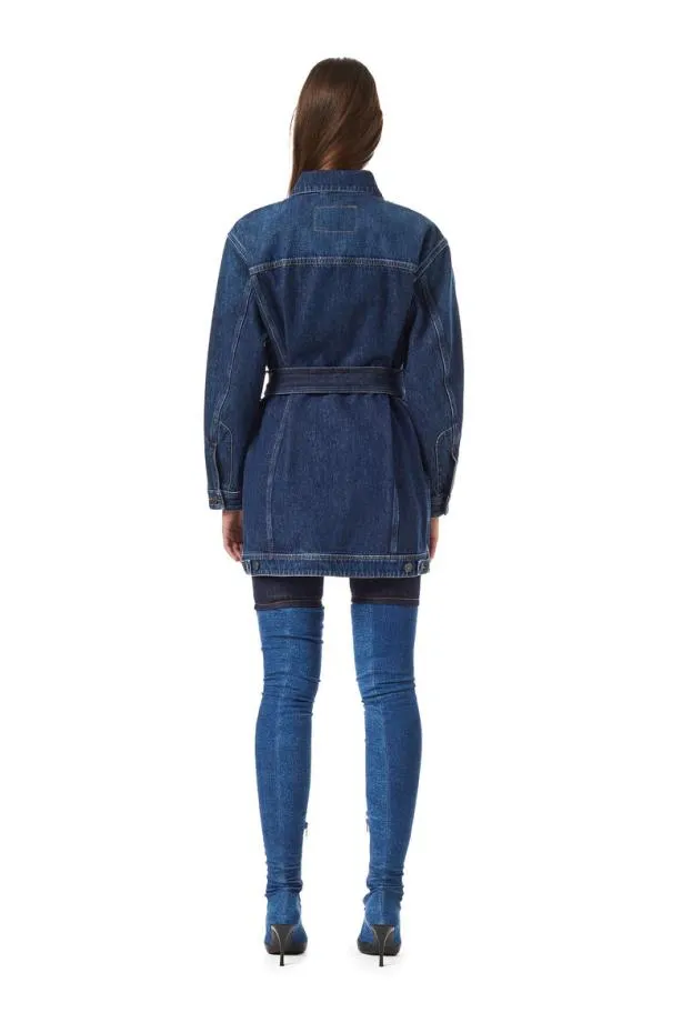 Diesel Deflaminia Trucker Coat Dark Blue Women Jackets
