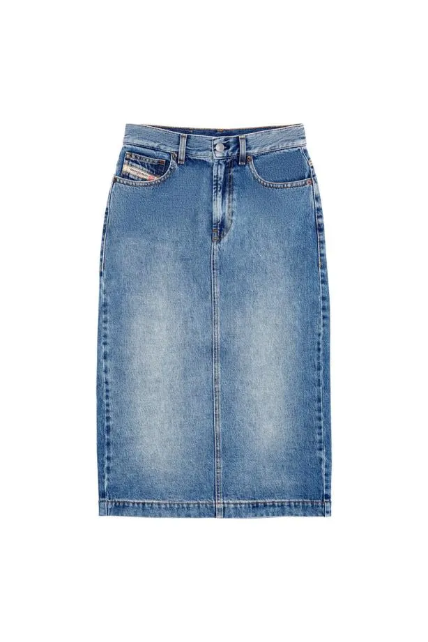 Diesel Deronny Pencil Skirt Medium Blue Women Skirts