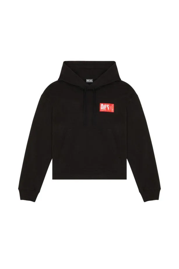 Diesel Fjaralabelhood Black Women Sweatshirts and Hoodies