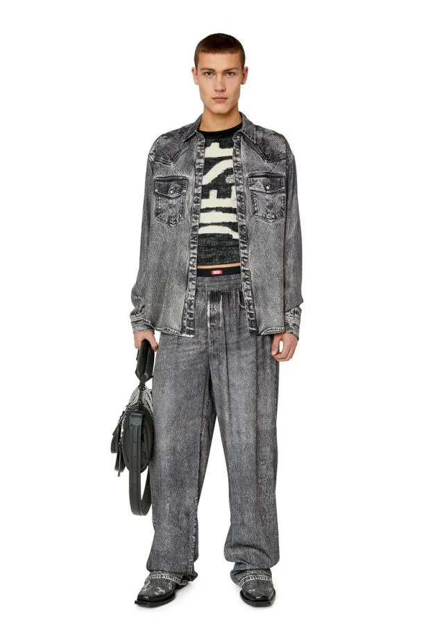 Diesel Katullusround Black Men Knitwear
