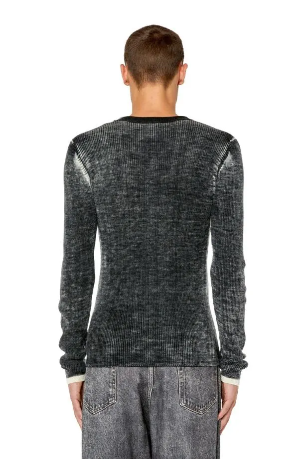 Diesel Katullusround Black Men Knitwear