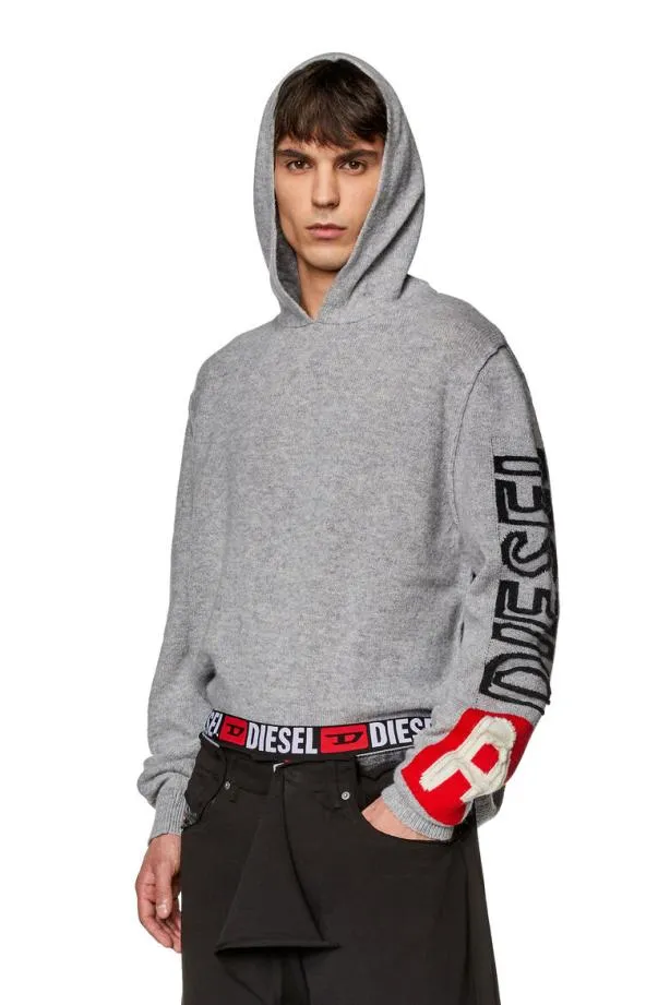 Diesel Ktelendo Grey Men Knitwear