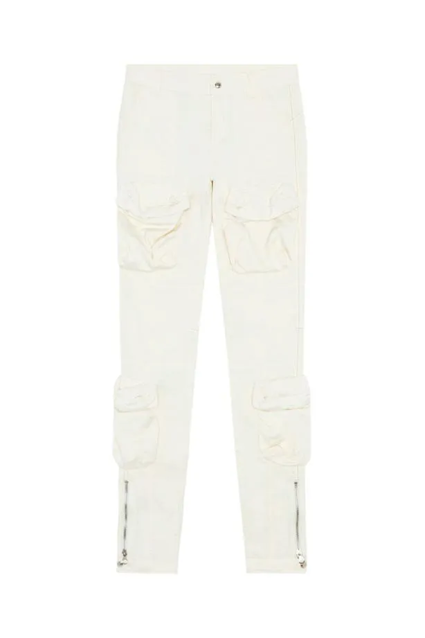 Diesel Plan White Women Pants and Shorts