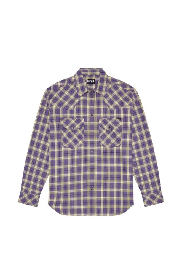 Diesel Soceanchecknw Dark Violet Men Shirts