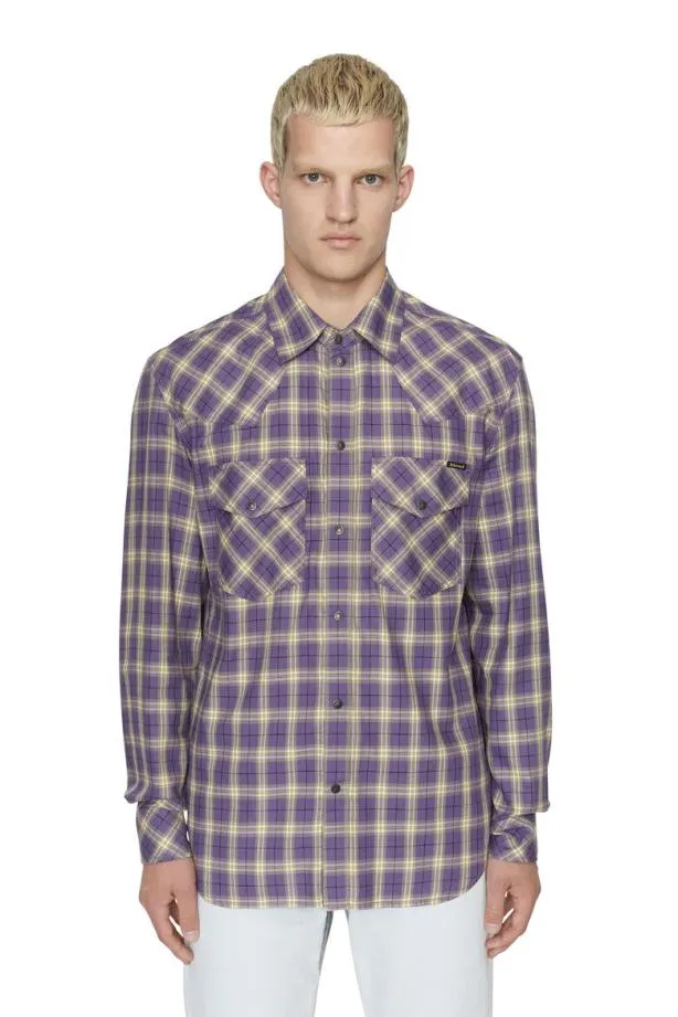 Diesel Soceanchecknw Dark Violet Men Shirts