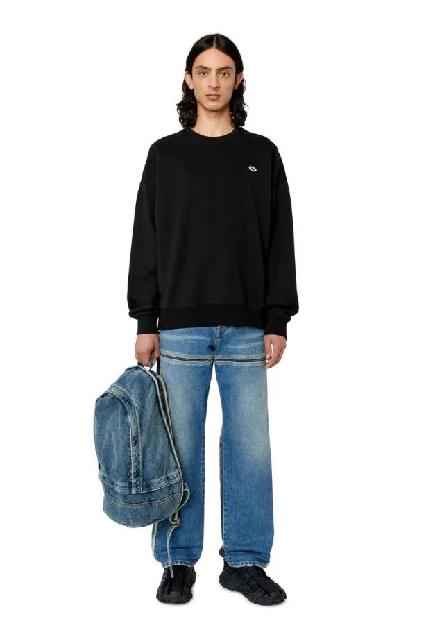 Diesel Srobdovalpj Black Men Sweatshirts and Hoodies