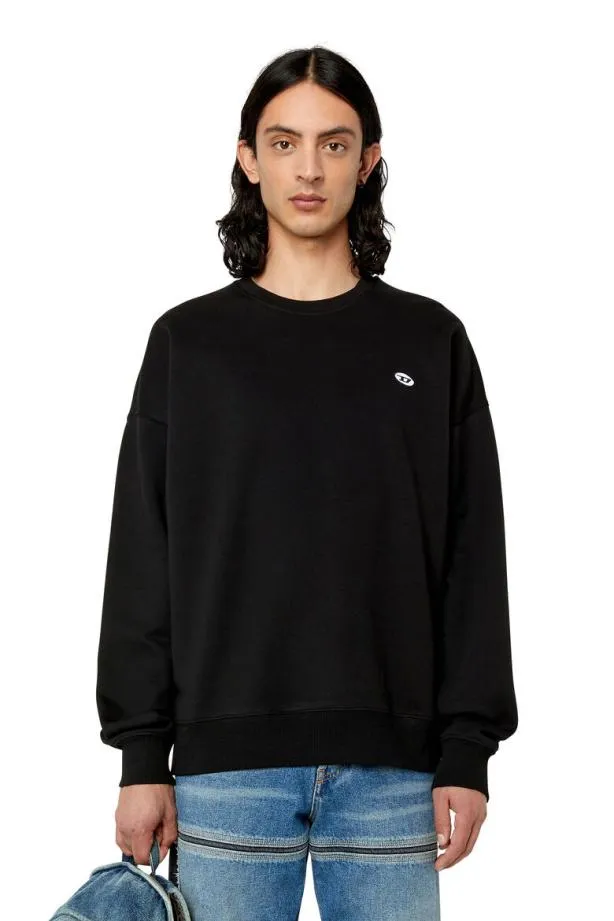 Diesel Srobdovalpj Black Men Sweatshirts and Hoodies