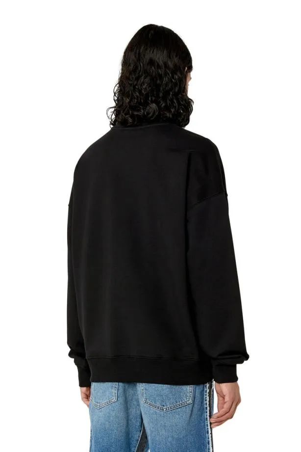 Diesel Srobdovalpj Black Men Sweatshirts and Hoodies