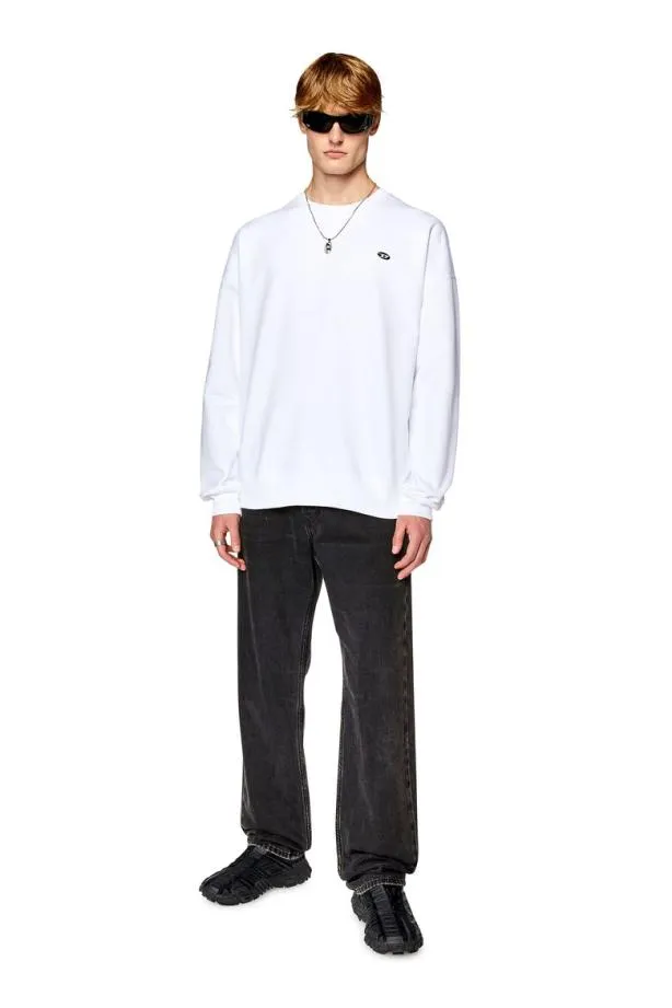 Diesel Srobdovalpj White Men Sweatshirts and Hoodies