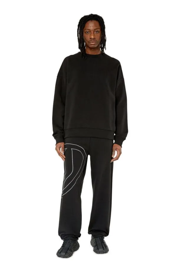 Diesel Srobmegoval Black Men Sweatshirts and Hoodies