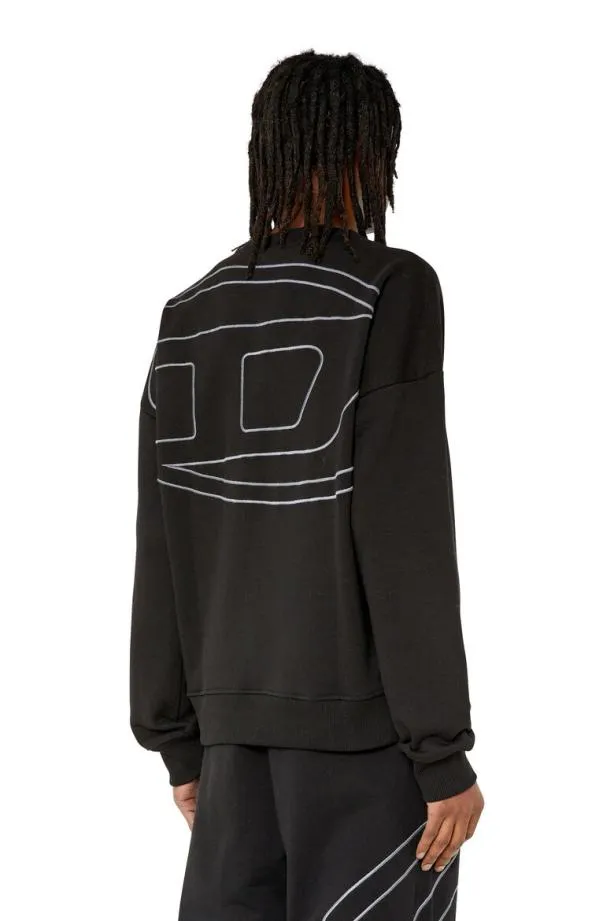 Diesel Srobmegoval Black Men Sweatshirts and Hoodies