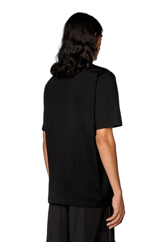 Diesel Tjustl13 Black Men TShirts and Polos