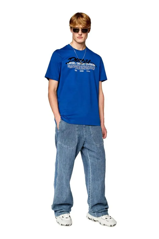 Diesel Tjustl3 Blue Men TShirts and Polos