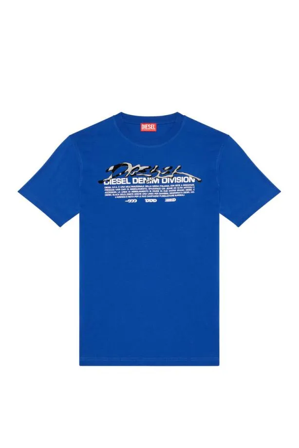Diesel Tjustl3 Blue Men TShirts and Polos