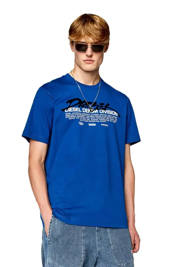 Diesel Tjustl3 Blue Men TShirts and Polos