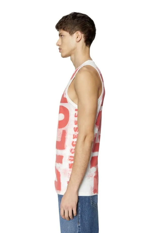 Diesel Tlifte1 White Men TShirts and Polos