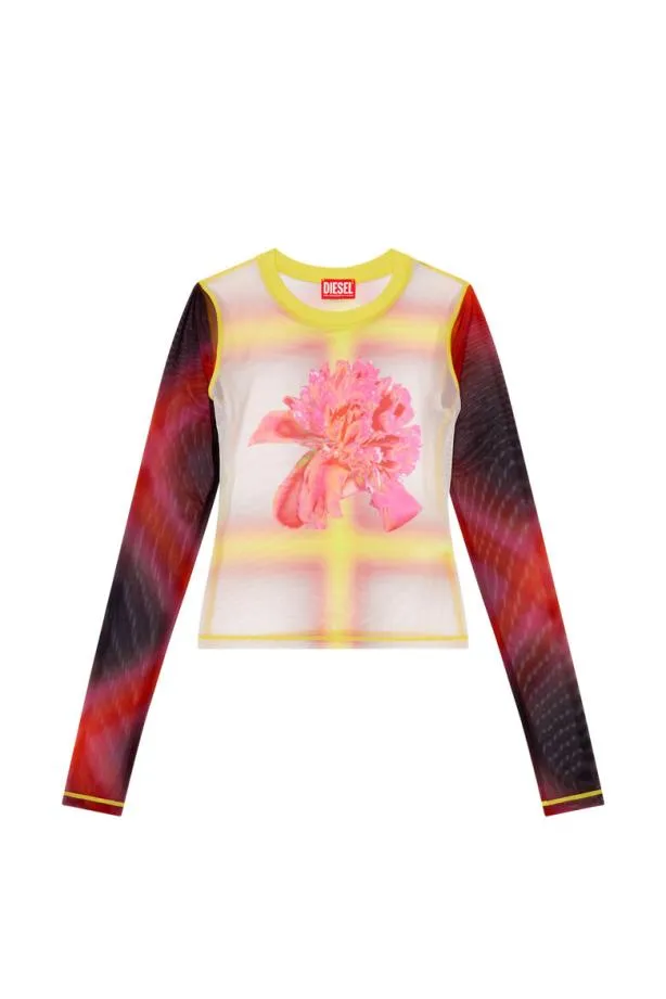 Diesel Tsielitol1 Redpink Women TShirts and Tops