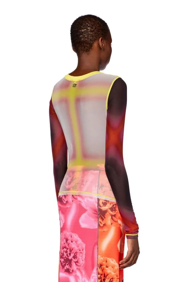 Diesel Tsielitol1 Redpink Women TShirts and Tops