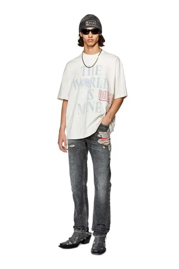 Diesel Twashl7 White Men TShirts and Polos