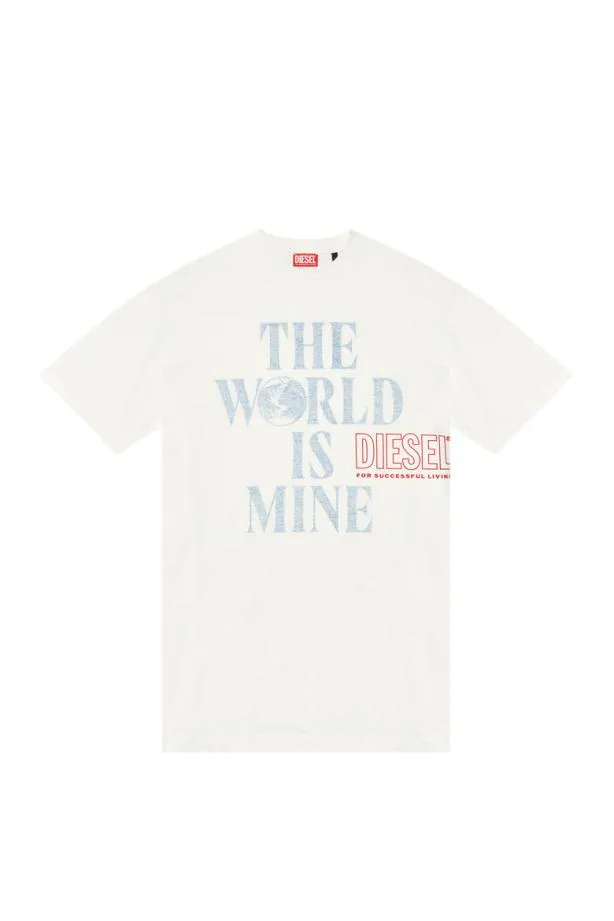 Diesel Twashl7 White Men TShirts and Polos