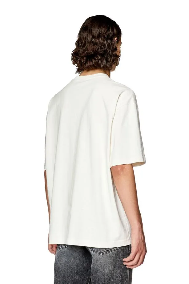 Diesel Twashl7 White Men TShirts and Polos