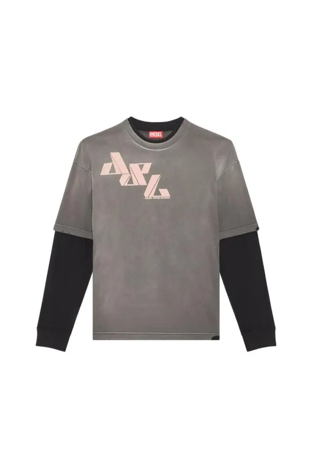 Diesel Twasyls Grey Men TShirts and Polos