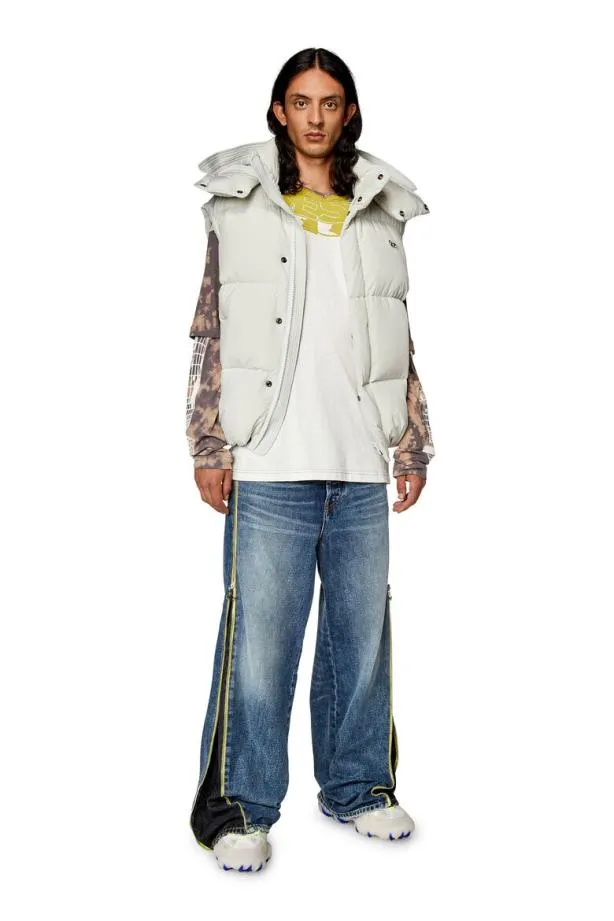 Diesel Wrolfyssl White Men Jackets