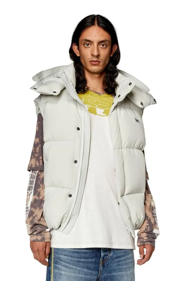 Diesel Wrolfyssl White Men Jackets