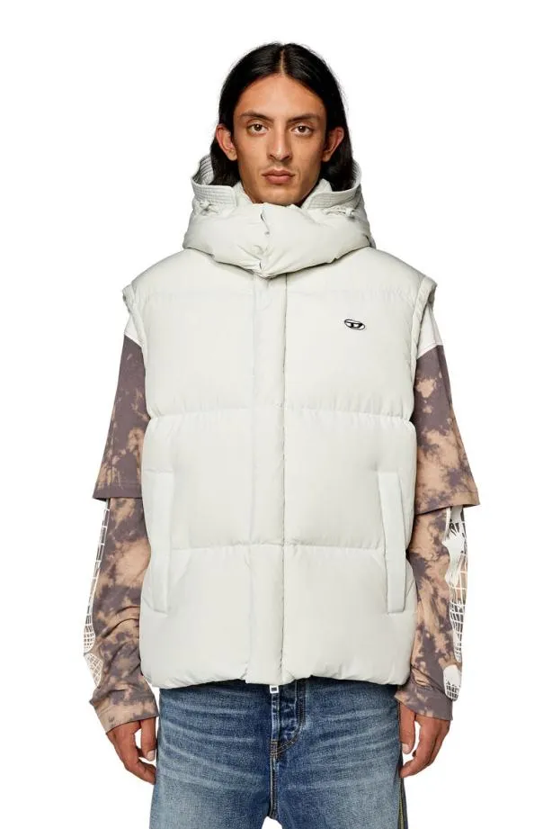 Diesel Wrolfyssl White Men Jackets