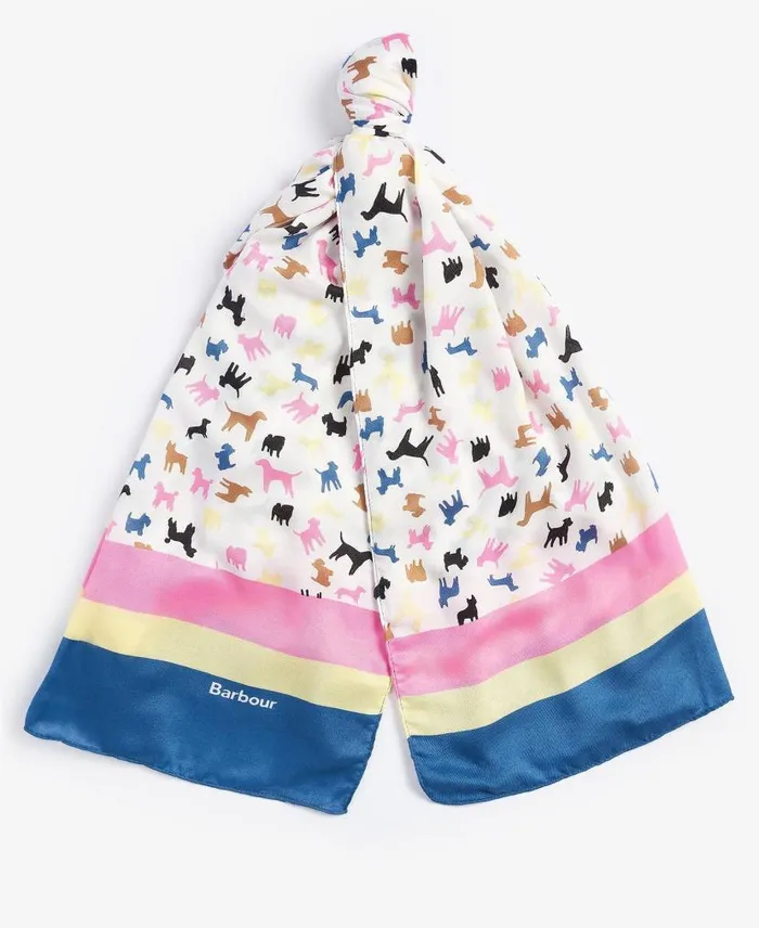 Dog Print Scarf Classic Multi Women Barbour Scarves and Wraps