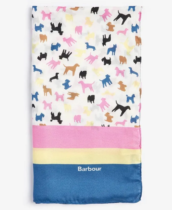 Dog Print Scarf Classic Multi Women Barbour Scarves and Wraps