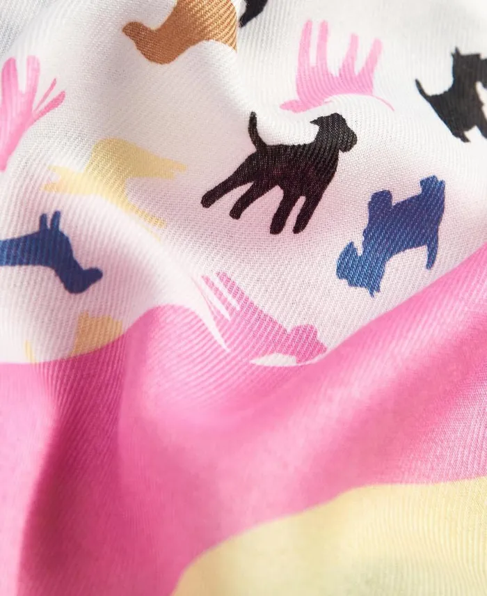 Dog Print Scarf Classic Multi Women Barbour Scarves and Wraps