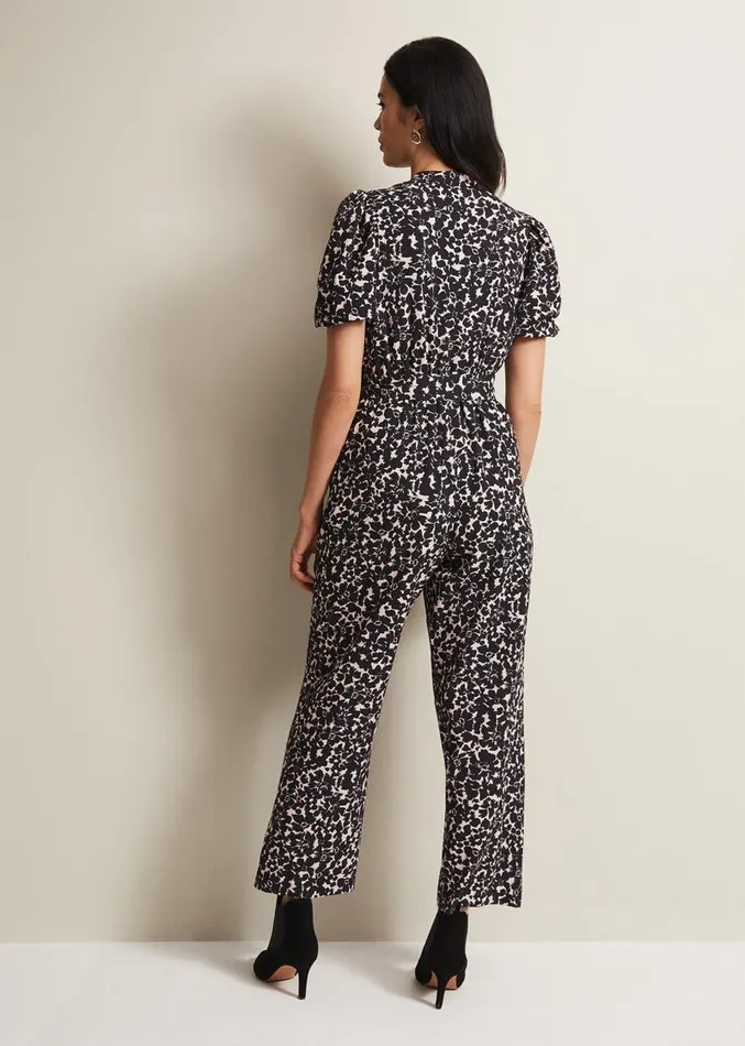 Dorothea Floral Jumpsuit Blackmulti Women Phase Eight Dresses