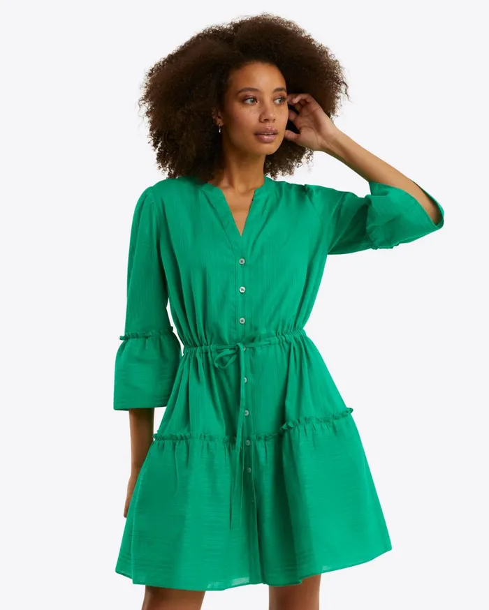 Draper James Avery Shirtdress In Cotton Dobby Women Dresses