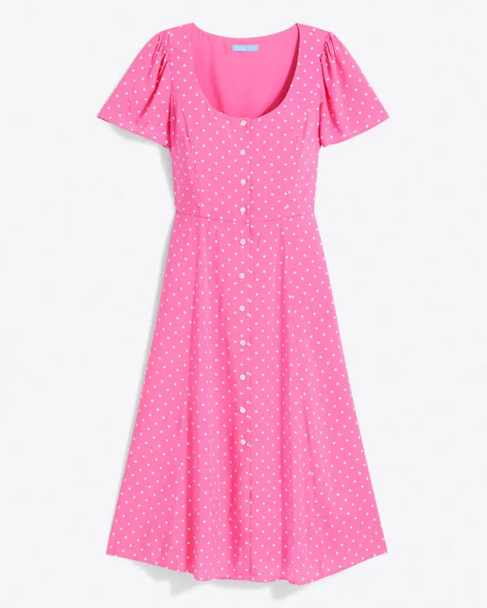 Draper James Bonnie Midi Dress In Polka Dots Women Dresses