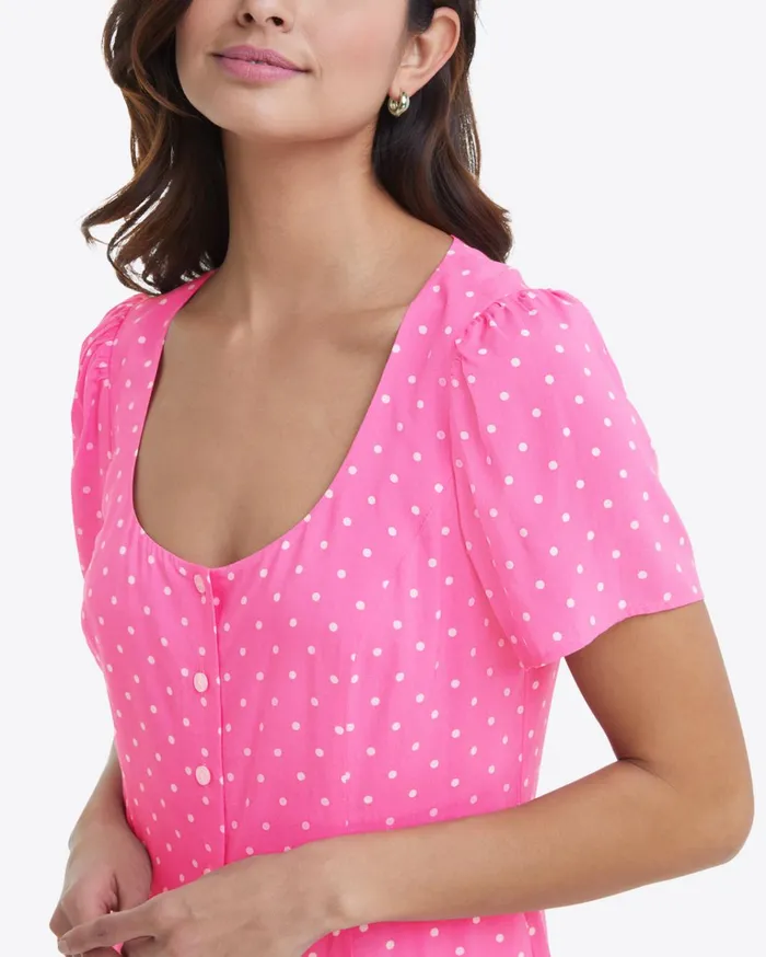 Draper James Bonnie Midi Dress In Polka Dots Women Dresses