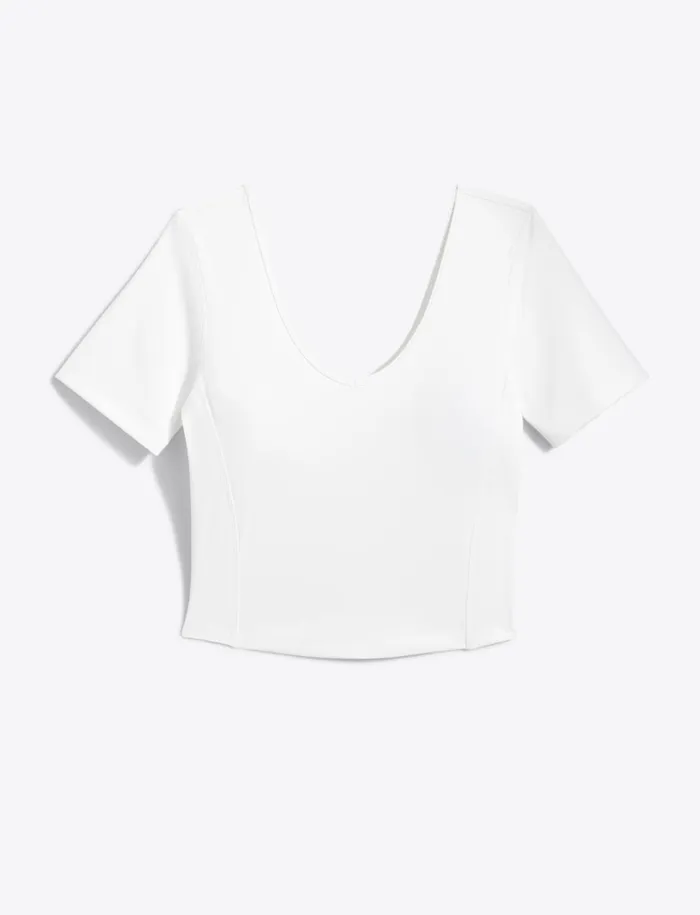 Draper James Cropped Sport Top In White Women DJ X Tretorn