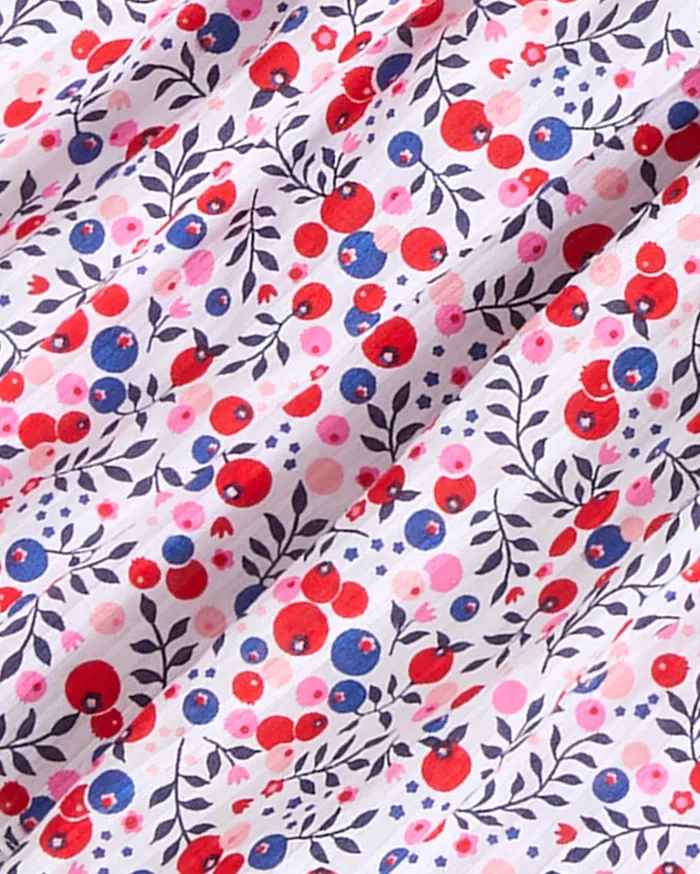 Draper James Deana Tiered Smocked Dress In Berry Print Women Dresses