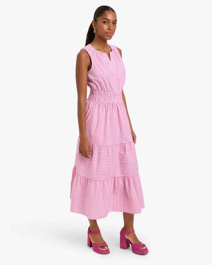 Draper James Delilah Midi Dress In Crisp Cotton Women Dresses