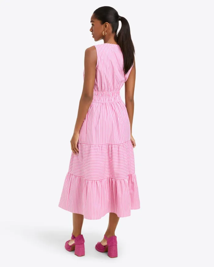 Draper James Delilah Midi Dress In Crisp Cotton Women Dresses