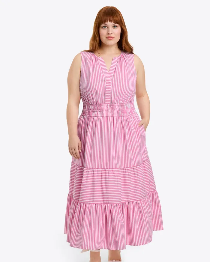 Draper James Delilah Midi Dress In Crisp Cotton Women Dresses