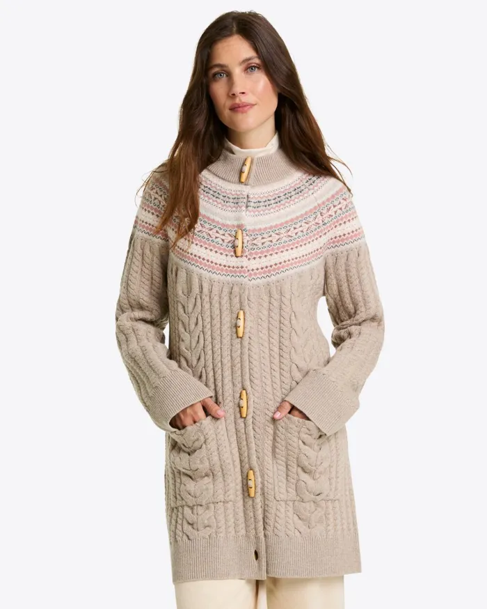 Draper James Fairisle Toggle Sweater Women Tops