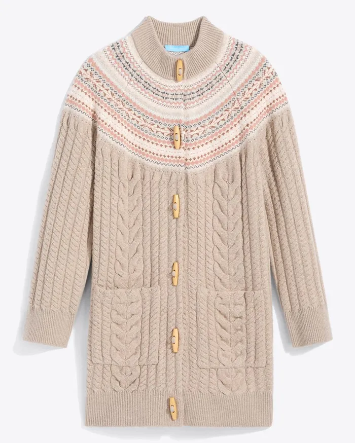 Draper James Fairisle Toggle Sweater Women Tops