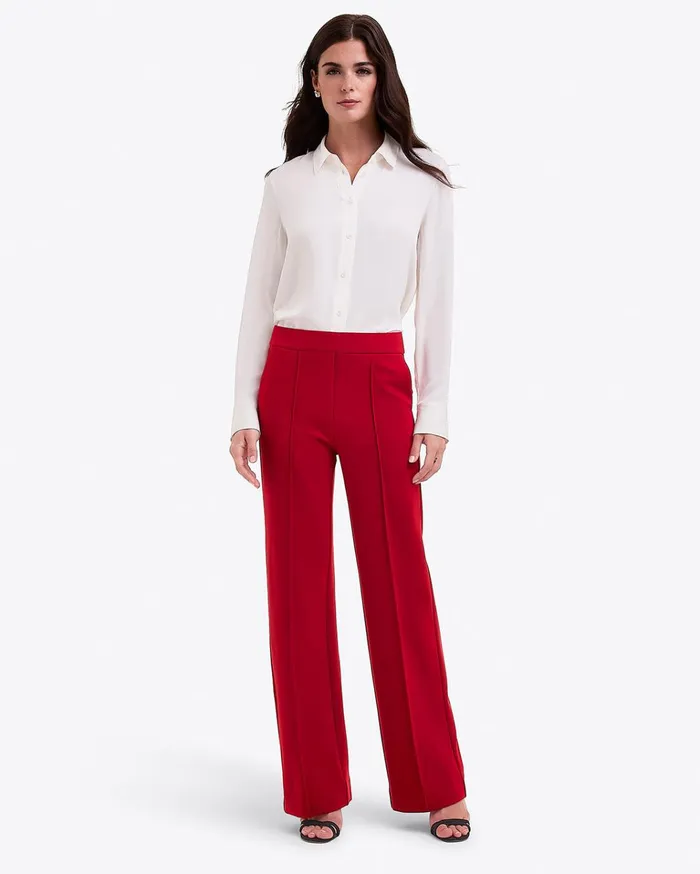 Draper James Flare Pants In Ponte Women Bottoms and Skirts