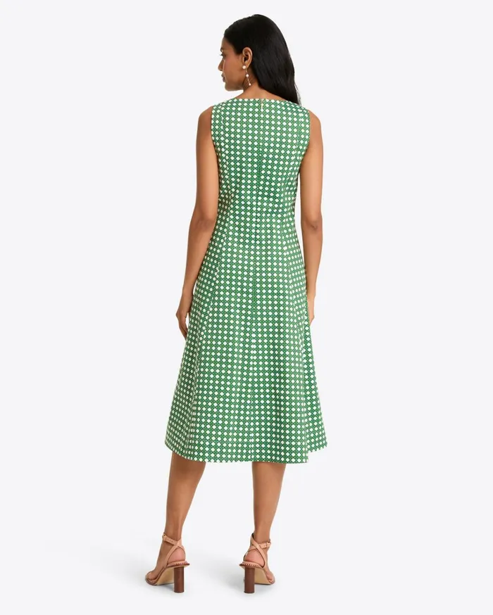 Draper James Genevieve Midi Dress In Structured Cotton Women Dresses