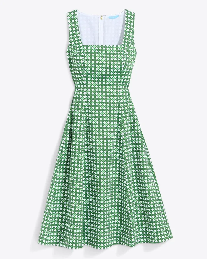 Draper James Genevieve Midi Dress In Structured Cotton Women Dresses