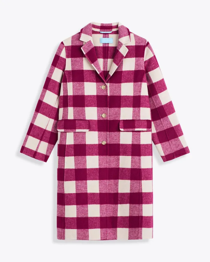 Draper James Gingham Coat Women Jackets and Outerwear