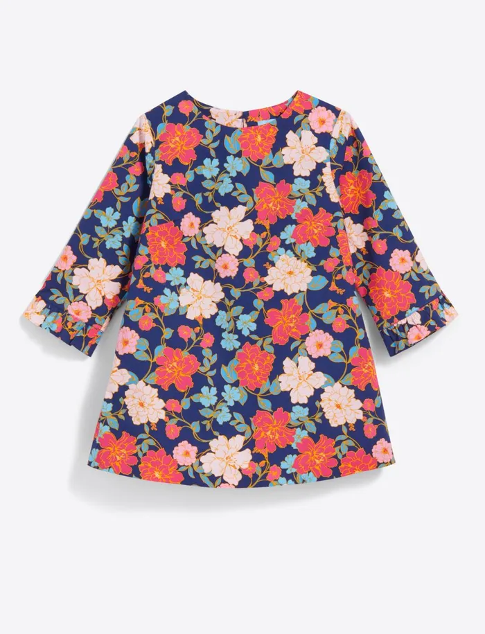 Draper James Girls Ruffle Shift Dress In Stretch Poplin Women Dresses