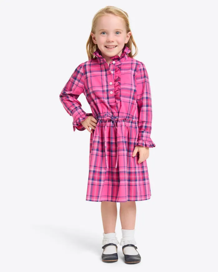 Draper James Girls Shirt Dress In Pink Angie Plaid Women Dresses